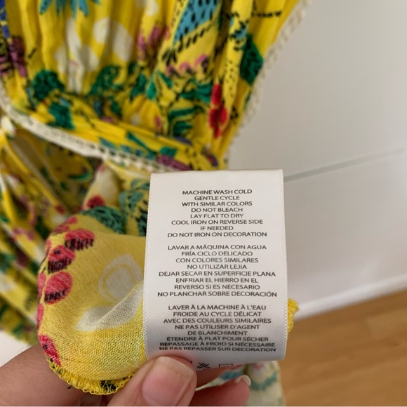 Mellisa McCarthy X Seven7 Yellow Tropical Floral Swimsuit Coverup Size 3X - Picture 9 of 13